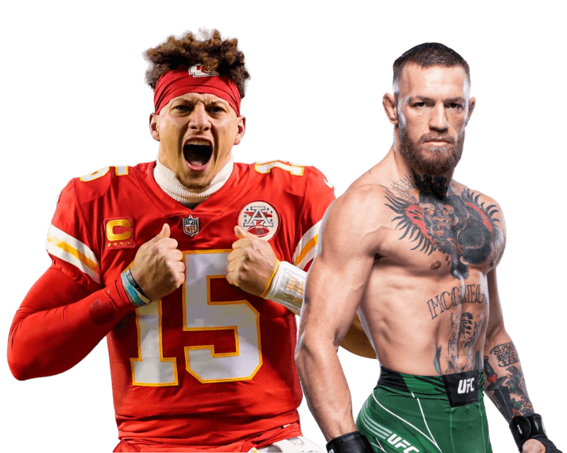 Patrick Mahomes and Conor McGregor